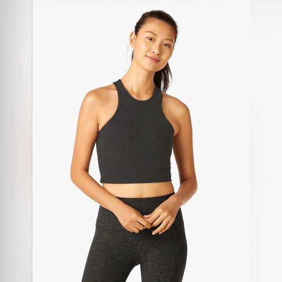 Beyond Yoga Spacedye Studio Cropped Tank Halter Longline Sports Bra Size Small - Picture 4 of 13